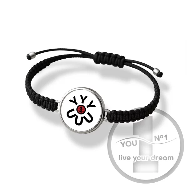 Bransoletka (paracord/silikon + stal) - wersja 4