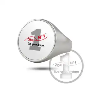 Sygnet (stal nierdzewna, grawer/logo) - wersja 1
