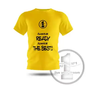 Koszulka "Always be ready always be the best" żółta