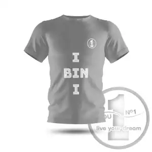 Koszulka "I BIN I" szara