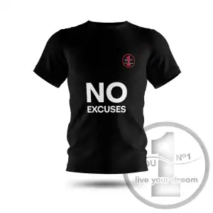 Koszulka "No excuses" czarna
