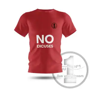 Koszulka "No excuses" czerwona